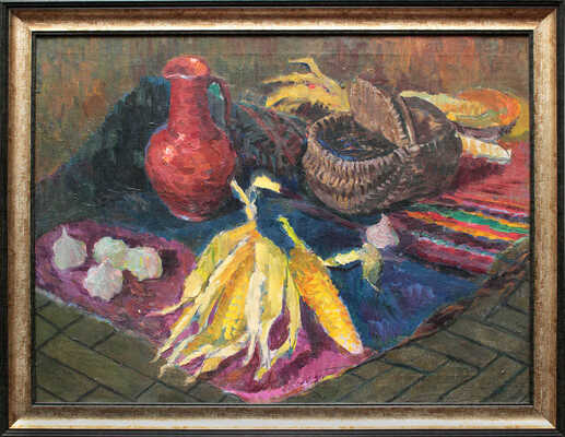 Яновская Ольга Дмитриевна. Натюрморт с кукурузными початками